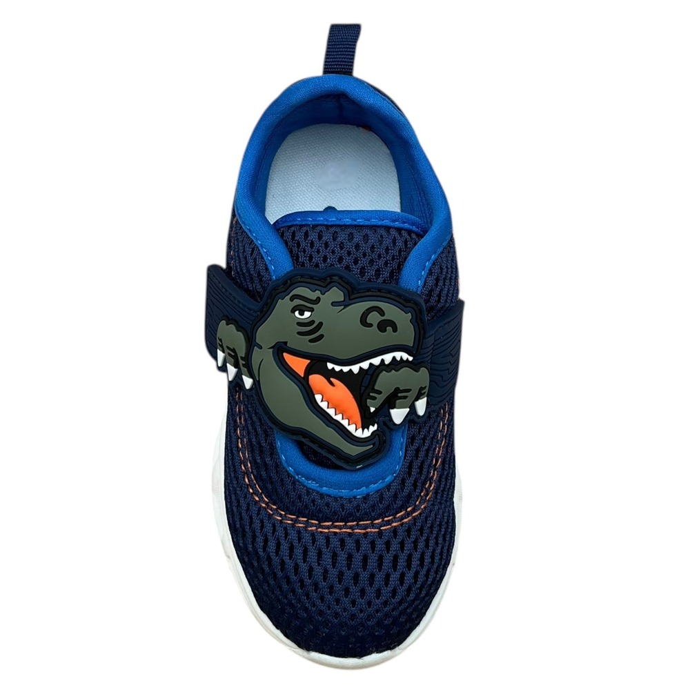 Carter's‎ Toddler Boys T-Rex Slip-On Sneakers Size 9 Navy Blue Light-Up Shoes - Picture 5 of 16